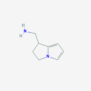 molecular formula C8H12N2 B1471901 (2,3-dihydro-1H-pyrrolizin-1-yl)methanamine CAS No. 1527600-81-2
