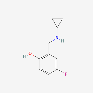 molecular formula C10H12FNO B1471902 2-((环丙氨基)甲基)-4-氟苯酚 CAS No. 1529438-61-6