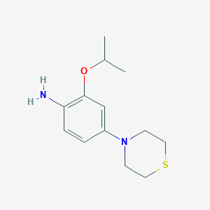 molecular formula C13H20N2OS B1471905 2-(Propan-2-yloxy)-4-(thiomorpholin-4-yl)aniline CAS No. 1551216-20-6