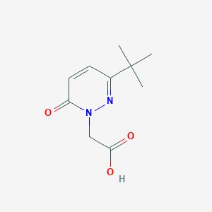 molecular formula C10H14N2O3 B1471910 2-(3-(tert-butyl)-6-oxopyridazin-1(6H)-yl)acetic acid CAS No. 1501483-87-9