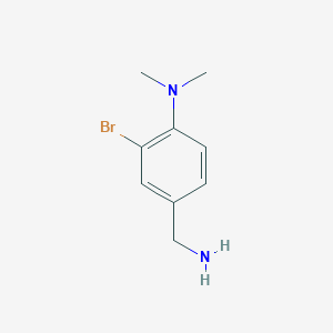 molecular formula C9H13BrN2 B1471916 4-(aminomethyl)-2-bromo-N,N-dimethylaniline CAS No. 1549153-76-5