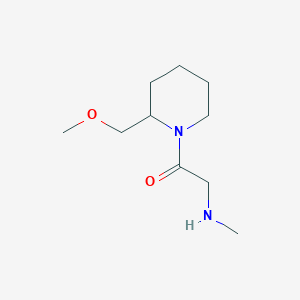 molecular formula C10H20N2O2 B1471919 1-(2-(Methoxymethyl)piperidin-1-yl)-2-(methylamino)ethan-1-one CAS No. 1540101-23-2