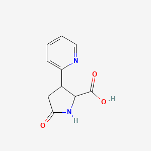 molecular formula C10H10N2O3 B1471921 5-Oxo-3-(2-pyridinyl)proline CAS No. 1219430-25-7