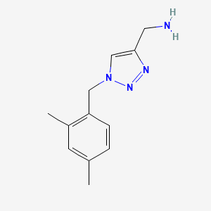 molecular formula C12H16N4 B1471922 {1-[(2,4-二甲苯基)甲基]-1H-1,2,3-三唑-4-基}甲胺 CAS No. 1509574-35-9