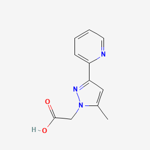 B1471923 2-(5-methyl-3-(pyridin-2-yl)-1H-pyrazol-1-yl)acetic acid CAS No. 1519777-87-7