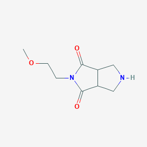 molecular formula C9H14N2O3 B1471931 2-(2-methoxyethyl)tetrahydropyrrolo[3,4-c]pyrrole-1,3(2H,3aH)-dione CAS No. 2098030-52-3