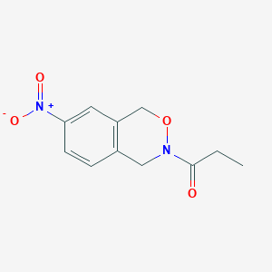 1H-2,3-Benzoxazine, 3,4-dihydro-7-nitro-3-propionyl-