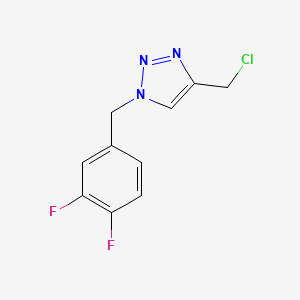 molecular formula C10H8ClF2N3 B1471941 4-(chloromethyl)-1-[(3,4-difluorophenyl)methyl]-1H-1,2,3-triazole CAS No. 1545685-54-8