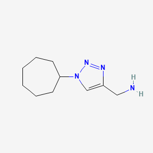 molecular formula C10H18N4 B1471950 (1-环庚基-1H-1,2,3-三唑-4-基)甲胺 CAS No. 1557505-07-3