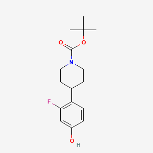 molecular formula C16H22FNO3 B1471954 4-(2-Fluoro-4-hydroxyphenyl)-piperidine-1-carboxylic acid tert-butyl ester CAS No. 1509045-13-9