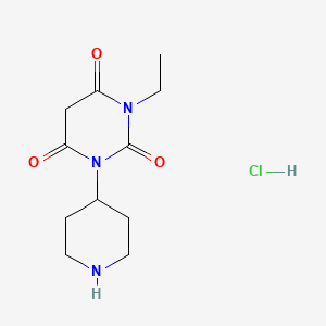 1-ethyl-3-(piperidin-4-yl)pyrimidine-2,4,6(1H,3H,5H)-trione hydrochloride