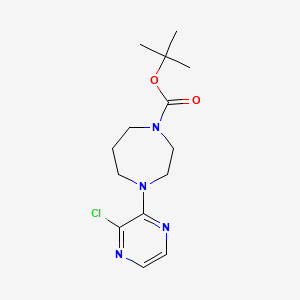 molecular formula C14H21ClN4O2 B1471967 tert-Butyl 4-(3-chloropyrazin-2-yl)-1,4-diazepane-1-carboxylate CAS No. 651047-95-9