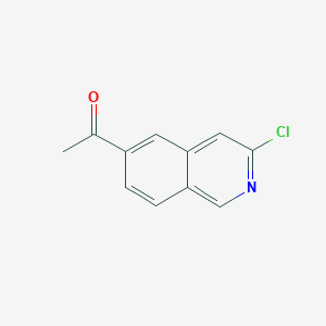 molecular formula C11H8ClNO B1471969 1-(3-氯异喹啉-6-基)乙酮 CAS No. 1381812-94-7