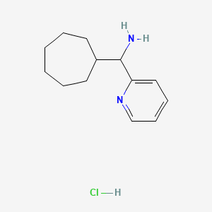 molecular formula C13H21ClN2 B1471971 环庚基(吡啶-2-基)甲胺盐酸盐 CAS No. 1864052-28-7