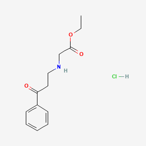 Glycine, N-(3-oxo-3-phenylpropyl)-, ethyl ester, hydrochloride