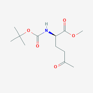 molecular formula C12H21NO5 B1471980 (R)-Methyl 2-(tert-butoxycarbonylamino)-5-oxohexanoate CAS No. 1221264-29-4