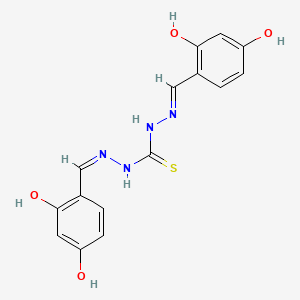 1-[(Z)-(2,4-dihydroxyphenyl)methylideneamino]-3-[(E)-(2,4-dihydroxyphenyl)methylideneamino]thiourea