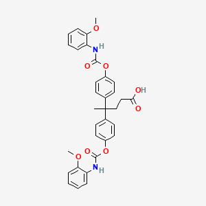 4,4-Bis(4-{[(2-methoxyphenyl)carbamoyl]oxy}phenyl)pentanoic acid