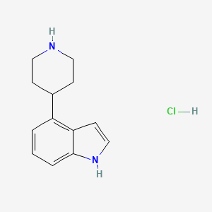 molecular formula C13H17ClN2 B1471989 4-(哌啶-4-基)-1H-吲哚盐酸盐 CAS No. 1803589-50-5