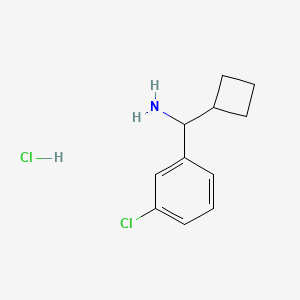 molecular formula C11H15Cl2N B1472000 (3-氯苯基)(环丁基)甲胺盐酸盐 CAS No. 2098087-12-6