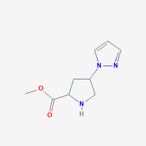 methyl 4-(1H-pyrazol-1-yl)pyrrolidine-2-carboxylate