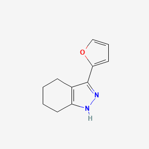 molecular formula C11H12N2O B1472004 3-(呋喃-2-基)-4,5,6,7-四氢-1H-吲唑 CAS No. 207687-03-4