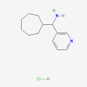 molecular formula C13H21ClN2 B1472007 Cycloheptyl(pyridin-3-yl)methanamine hydrochloride CAS No. 1864057-73-7