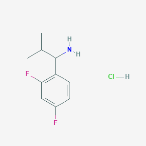 molecular formula C10H14ClF2N B1472012 1-(2,4-Difluorophenyl)-2-methylpropan-1-amine hydrochloride CAS No. 2097950-00-8