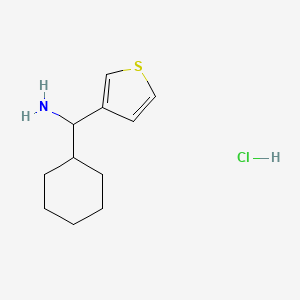 molecular formula C11H18ClNS B1472018 Cyclohexyl(thiophen-3-yl)methanamine hydrochloride CAS No. 1864074-64-5