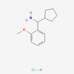 molecular formula C13H20ClNO B1472021 Cyclopentyl(2-methoxyphenyl)methanamine hydrochloride CAS No. 1864056-98-3
