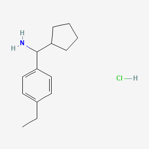 molecular formula C14H22ClN B1472022 Cyclopentyl(4-ethylphenyl)methanamine hydrochloride CAS No. 2098130-44-8