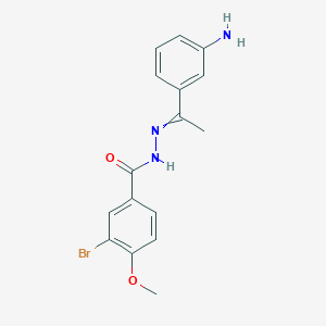 N-[1-(3-aminophenyl)ethylideneamino]-3-bromo-4-methoxy-benzamide