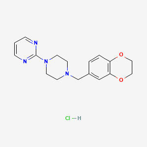 Pyrimidine, 2-(4-(1,4-benzodioxan-6-ylmethyl)-1-piperazinyl)-, monohydrochloride