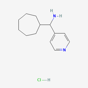 molecular formula C13H21ClN2 B1472032 Cycloheptyl(pyridin-4-yl)methanamine hydrochloride CAS No. 1864059-18-6