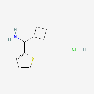 molecular formula C9H14ClNS B1472035 Cyclobutyl(thiophen-2-yl)methanamine hydrochloride CAS No. 1864059-28-8