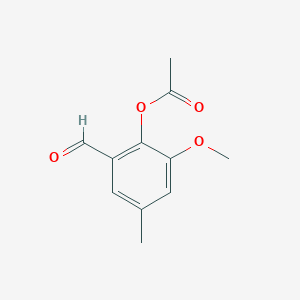 molecular formula C11H12O4 B14720363 2-Formyl-6-methoxy-4-methylphenyl acetate CAS No. 7148-95-0