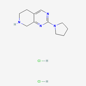 molecular formula C11H18Cl2N4 B1472038 2-(Pyrrolidin-1-yl)-5,6,7,8-tetrahydropyrido[3,4-d]pyrimidine dihydrochloride CAS No. 1823644-22-9