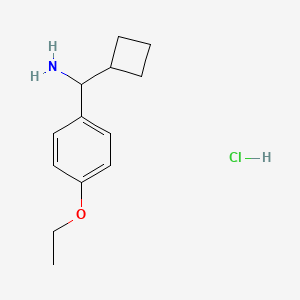molecular formula C13H20ClNO B1472047 Cyclobutyl(4-ethoxyphenyl)methanamine hydrochloride CAS No. 1864057-16-8