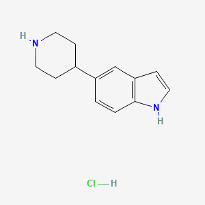 molecular formula C13H17ClN2 B1472048 5-(piperidin-4-yl)-1H-indole hydrochloride CAS No. 1864074-77-0