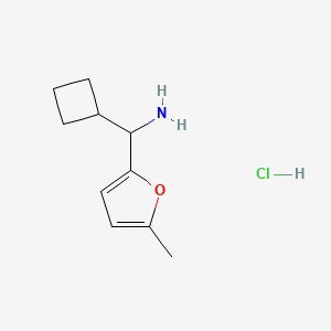 molecular formula C10H16ClNO B1472049 Cyclobutyl(5-methylfuran-2-yl)methanamine hydrochloride CAS No. 2098123-70-5