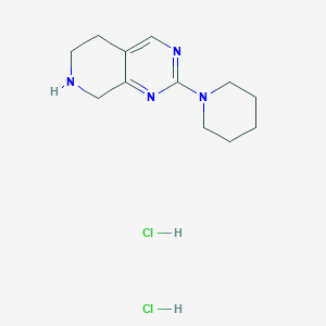 molecular formula C12H20Cl2N4 B1472055 2-(Piperidin-1-yl)-5,6,7,8-tetrahydropyrido[3,4-d]pyrimidine dihydrochloride CAS No. 1823582-31-5