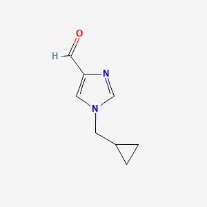 molecular formula C8H10N2O B1472072 1-(环丙基甲基)-1H-咪唑-4-甲醛 CAS No. 1226507-48-7