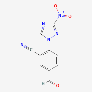 5-formyl-2-(3-nitro-1H-1,2,4-triazol-1-yl)benzonitrile