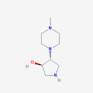 molecular formula C9H19N3O B1472095 (3R,4R)-4-(4-甲基哌嗪-1-基)吡咯烷-3-醇 CAS No. 1422498-02-9