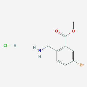 molecular formula C9H11BrClNO2 B1472109 Methyl 2-(aminomethyl)-5-bromobenzoate hydrochloride CAS No. 1638487-45-2