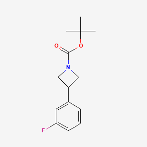 molecular formula C14H18FNO2 B1472110 Tert-butyl 3-(3-fluorophenyl)azetidine-1-carboxylate CAS No. 1412977-14-0