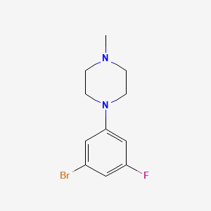 molecular formula C11H14BrFN2 B1472118 1-(3-Bromo-5-fluorophenyl)-4-methylpiperazine CAS No. 1481628-12-9