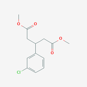 molecular formula C13H15ClO4 B1472120 Dimethyl 3-(3-chlorophenyl)pentanedioate CAS No. 1422510-01-7