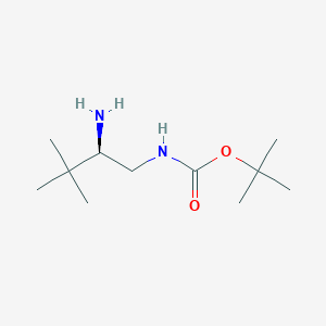 molecular formula C11H24N2O2 B1472121 (R)-(2-Amino-3,3-dimethyl-butyl)-carbamic acid tert-butyl ester CAS No. 1218943-99-7