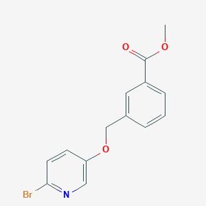 molecular formula C14H12BrNO3 B1472123 Methyl 3-((6-bromopyridin-3-yloxy)methyl)benzoate CAS No. 1121627-56-2